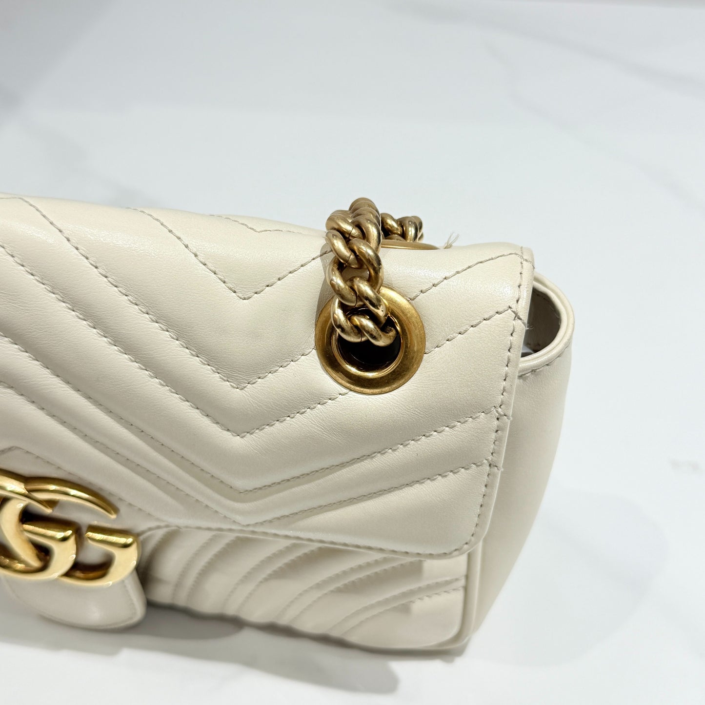 Gucci - Marmont - Leather - White - (small)
