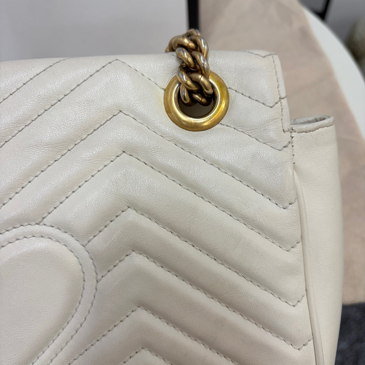 Gucci - Marmont - Leather - White - (small)
