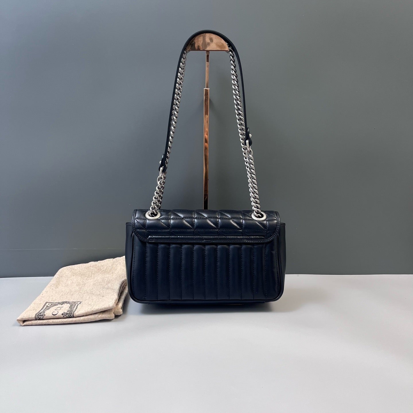 Gucci - Marmont Matelassé Chain Shoulder Bag - Leather - Black - (medium)