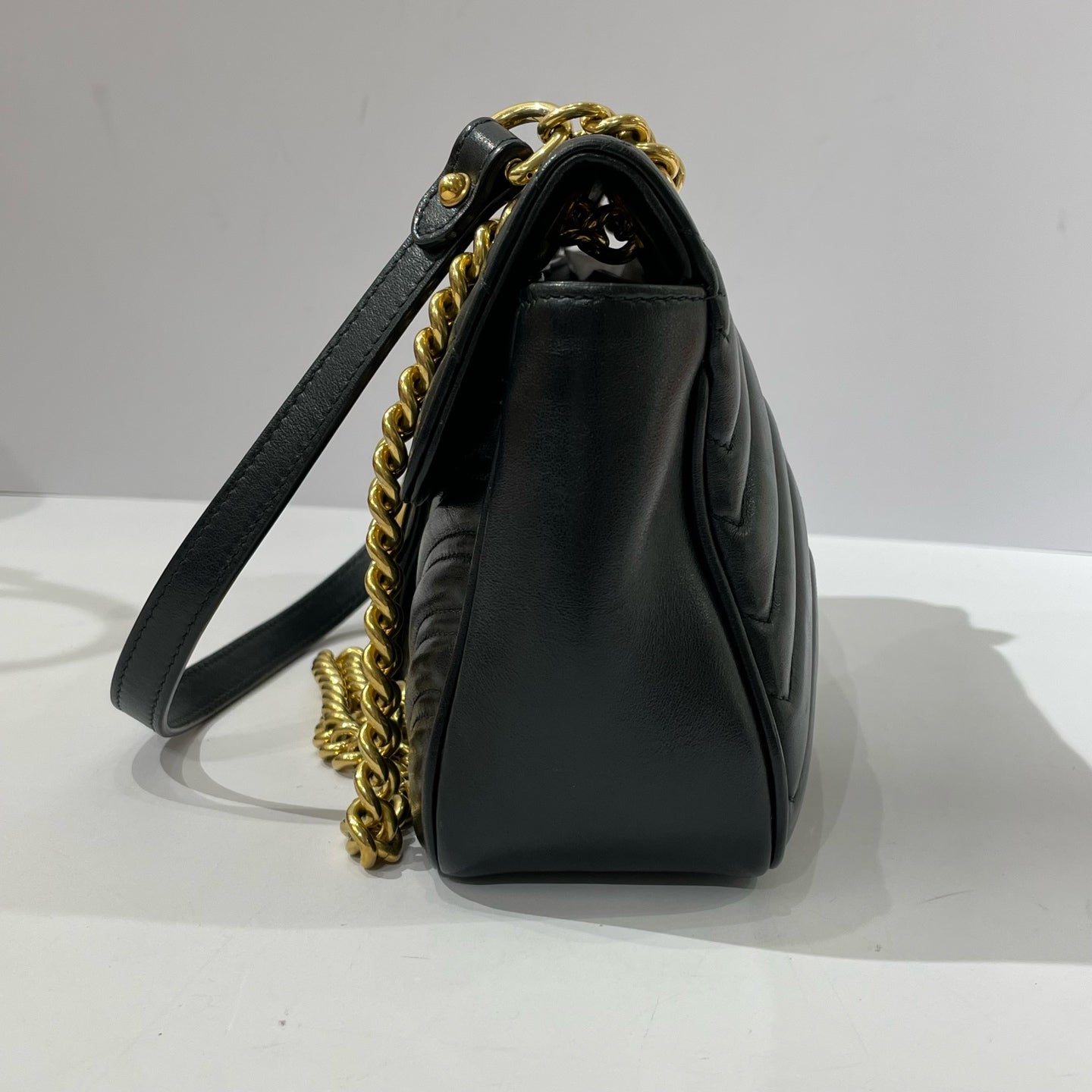 Gucci - Marmont - Matelassé leather - Black - (Small)