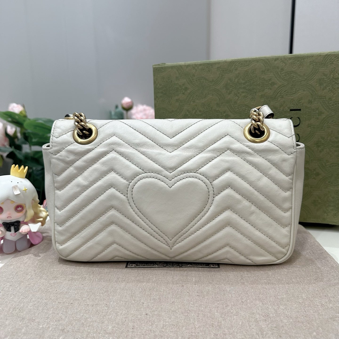 Gucci - Marmont - Matelassé leather - White with Gold-Tone Hardware - (Small)