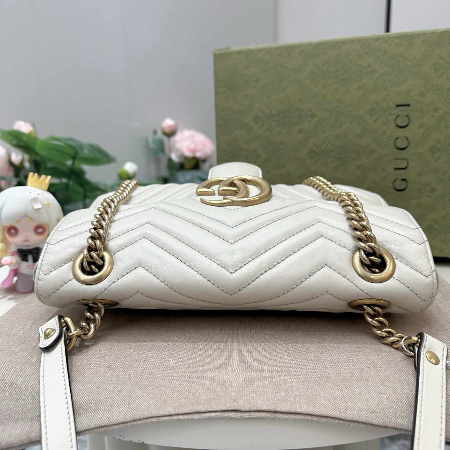 Gucci - Marmont - Matelassé leather - White with Gold-Tone Hardware - (Small)
