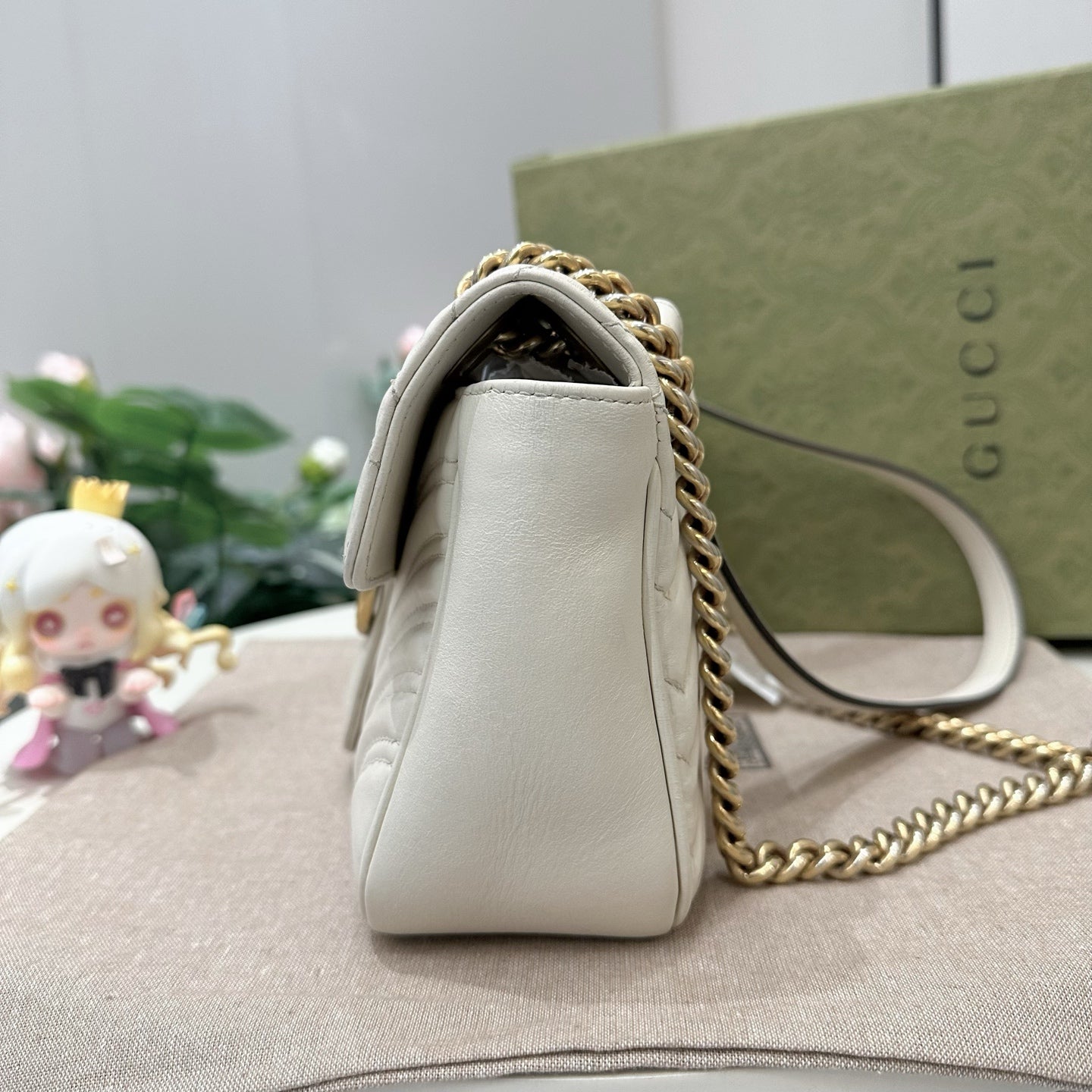 Gucci - Marmont - Matelassé leather - White with Gold-Tone Hardware - (Small)