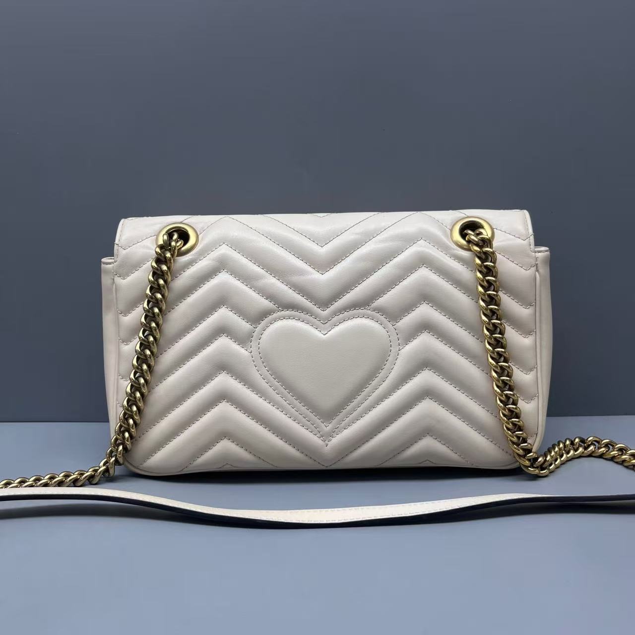 Gucci - Marmont Matelassé Shoulder Bag - Matelassé leather - White - (medium)