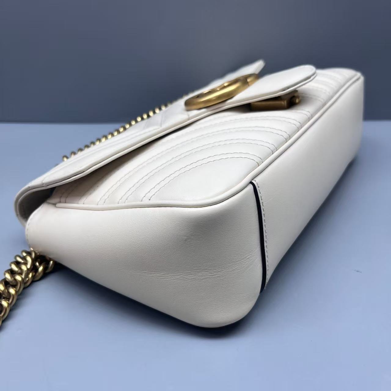 Gucci - Marmont Matelassé Shoulder Bag - Matelassé leather - White - (medium)