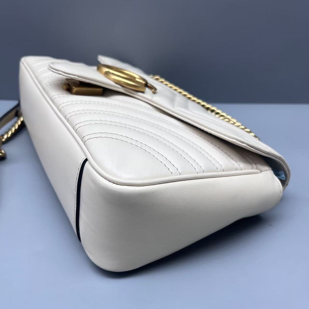 Gucci - Marmont Matelassé Shoulder Bag - Matelassé leather - White - (medium)