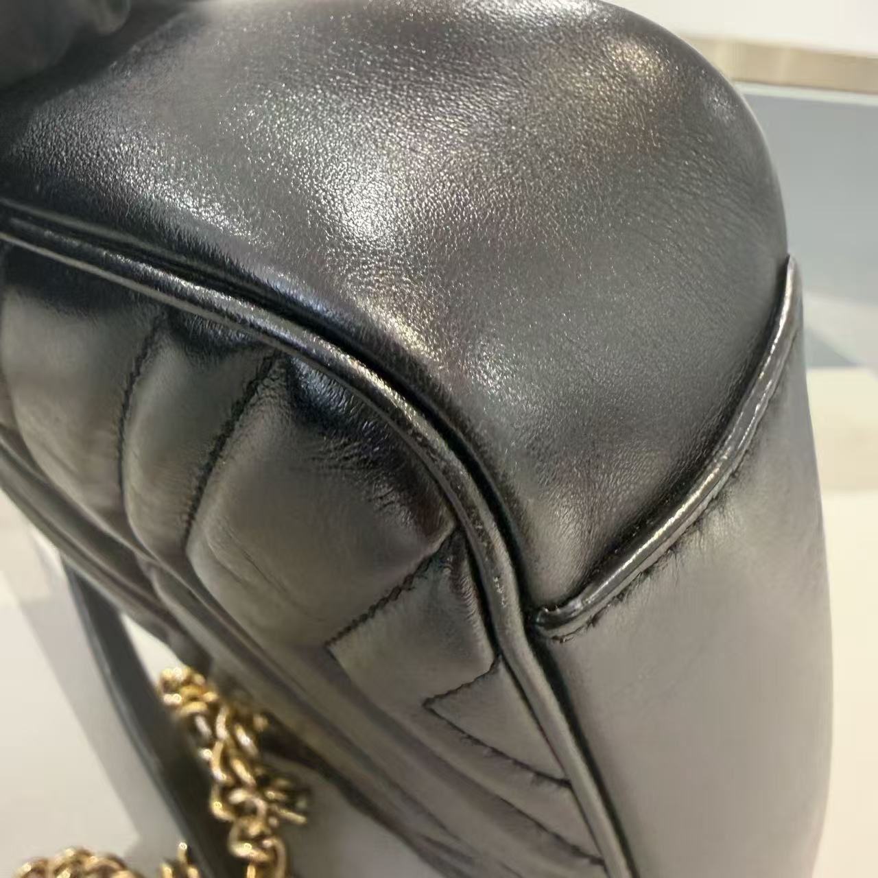 Gucci - Marmont Matelassé Small Shoulder Bag - Calfskin leather - Black - (small)