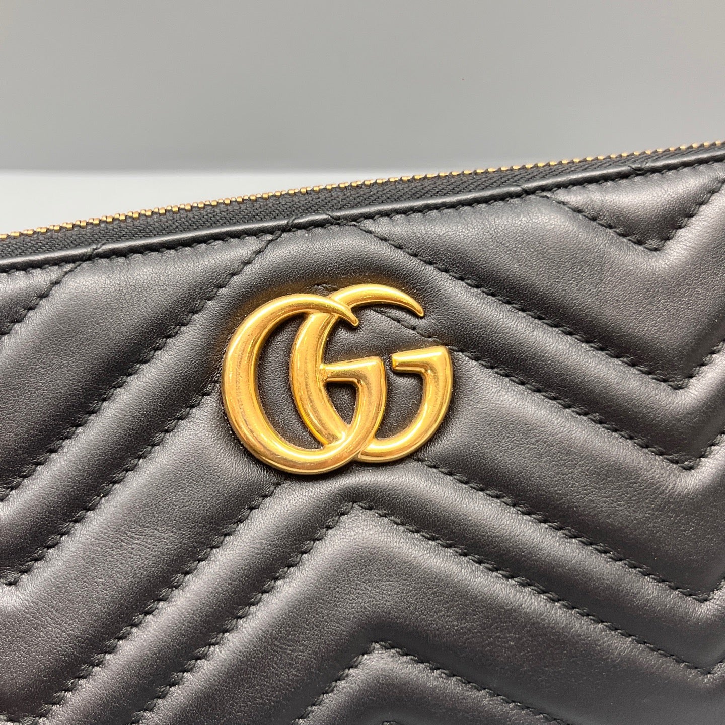 Gucci - Marmont Matelassé Wallet on Chain - Leather - Black - (mini)
