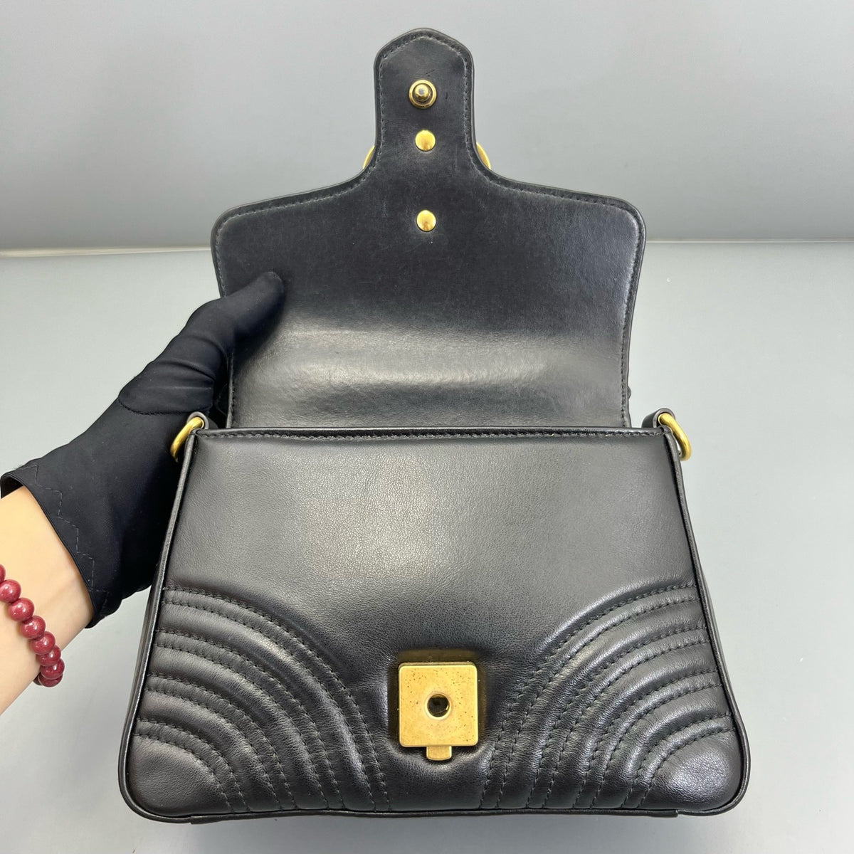 Gucci - Marmont Messenger - Leather - Black - (mini)