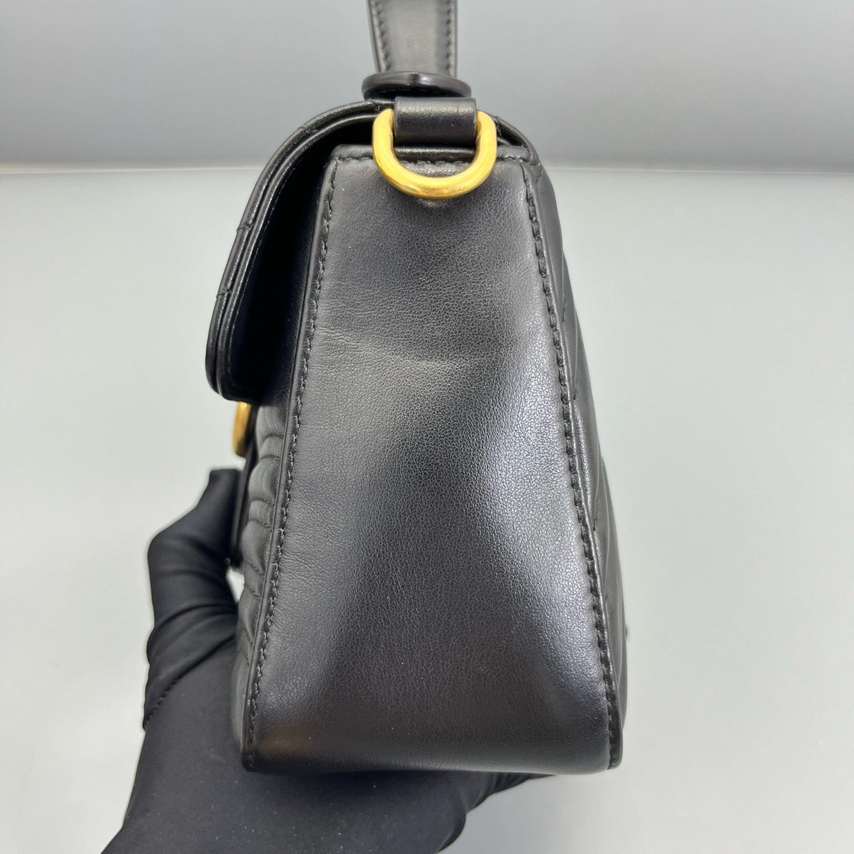 Gucci - Marmont Messenger - Leather - Black - (mini)