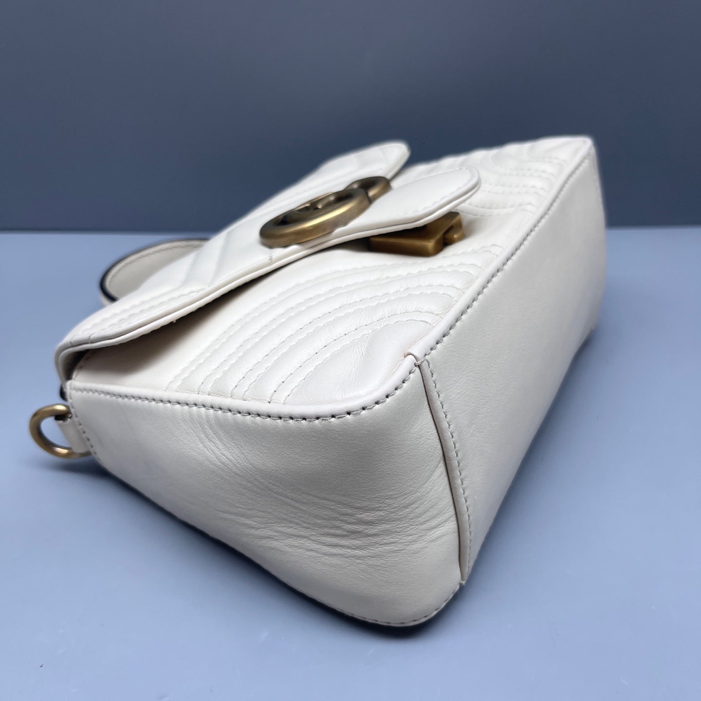 Gucci - Marmont Messenger - Leather - White - (small)