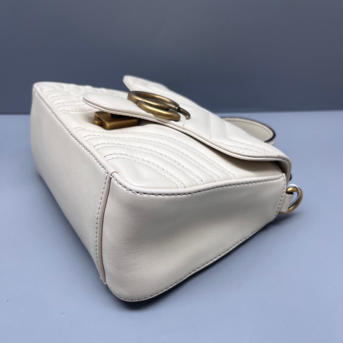 Gucci - Marmont Messenger - Leather - White - (small)