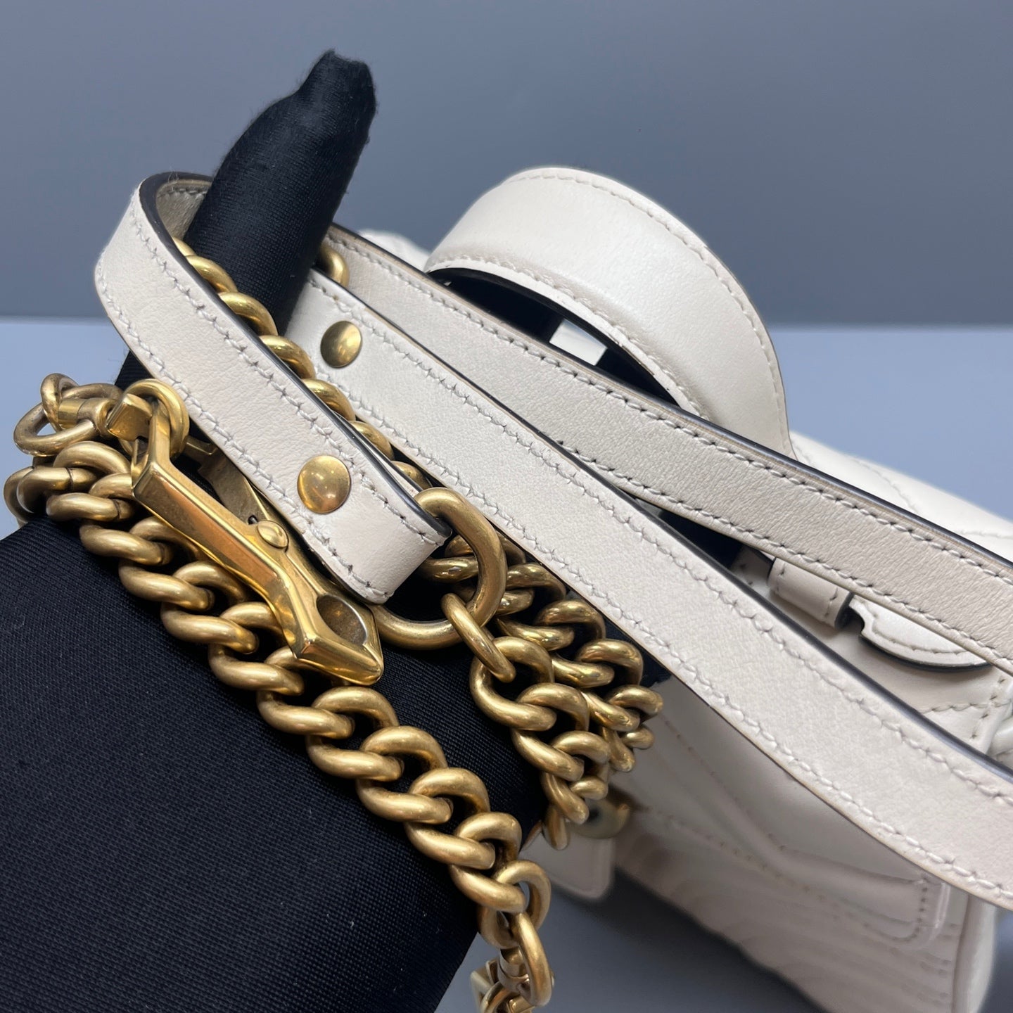 Gucci - Marmont Messenger - Leather - White - (small)
