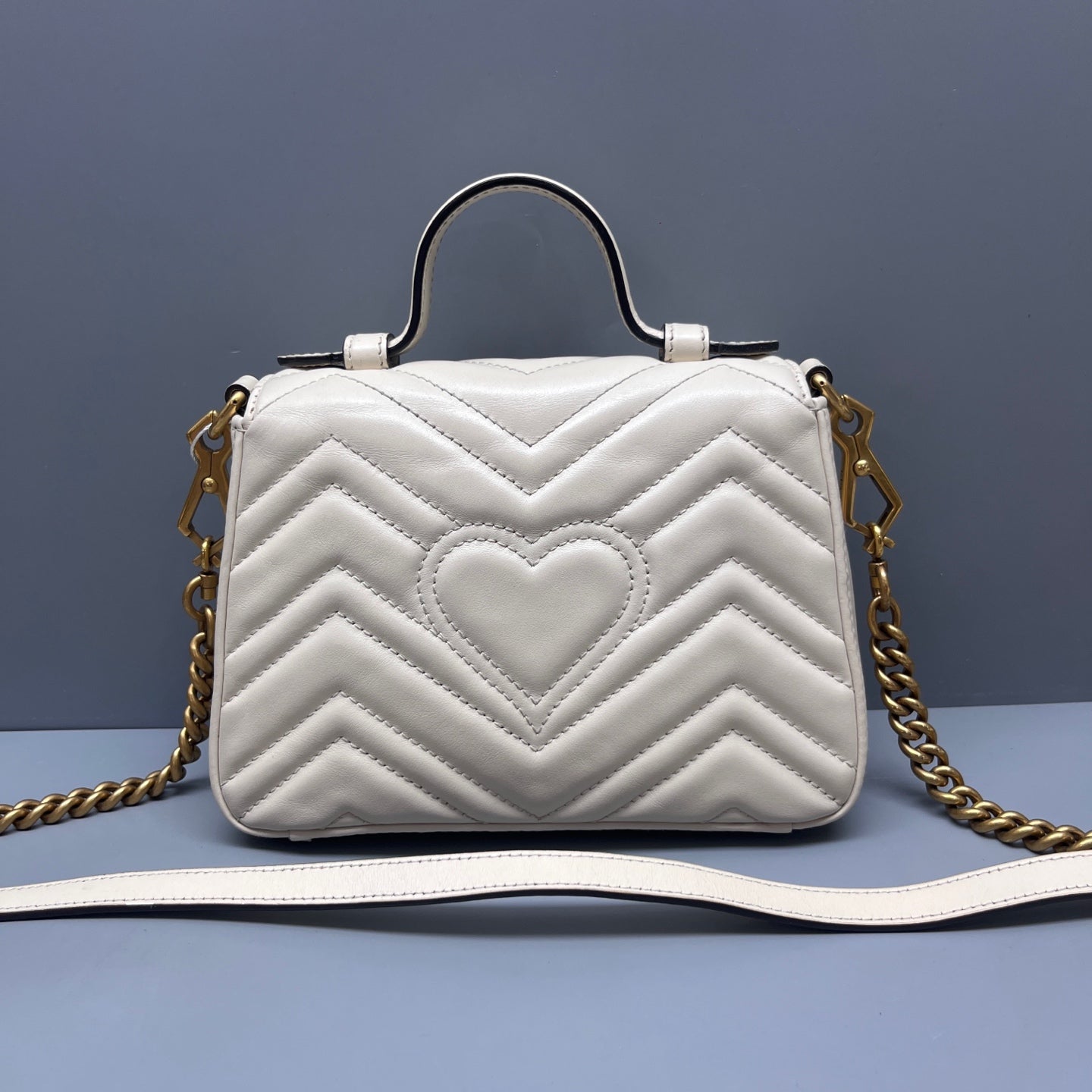 Gucci - Marmont Messenger - Leather - White - (small)