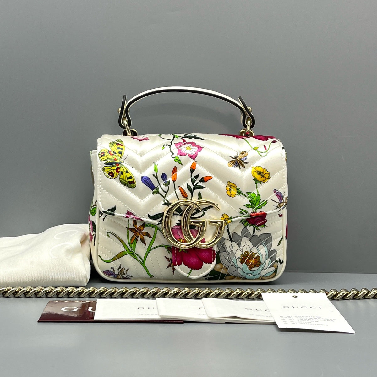 Gucci - Marmont Messenger Mini - Cloth - White - (mini)