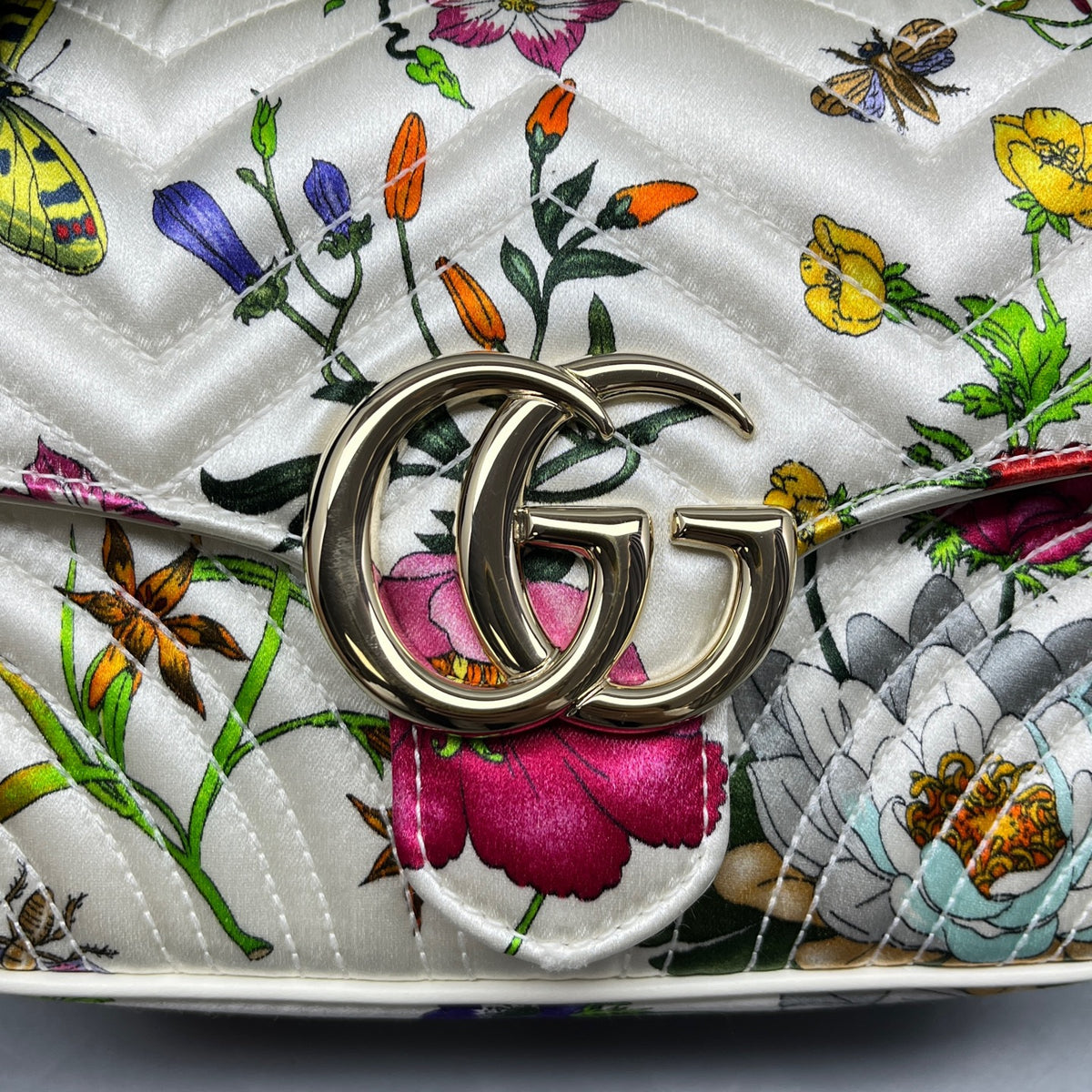 Gucci - Marmont Messenger Mini - Cloth - White - (mini)