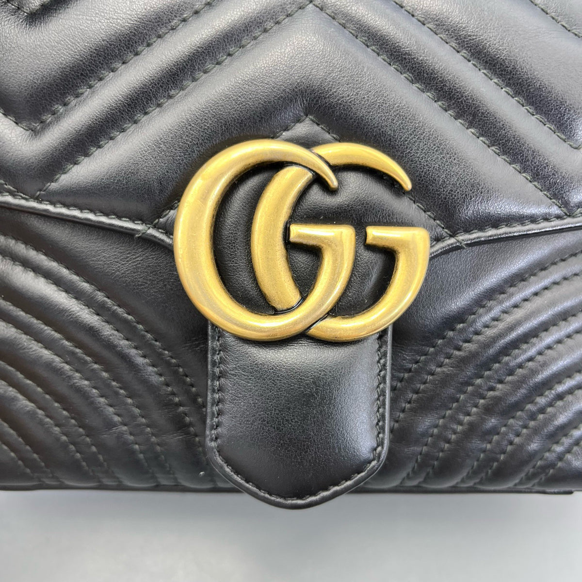 Gucci - Marmont Messenger Mini - Leather - Black - (mini)