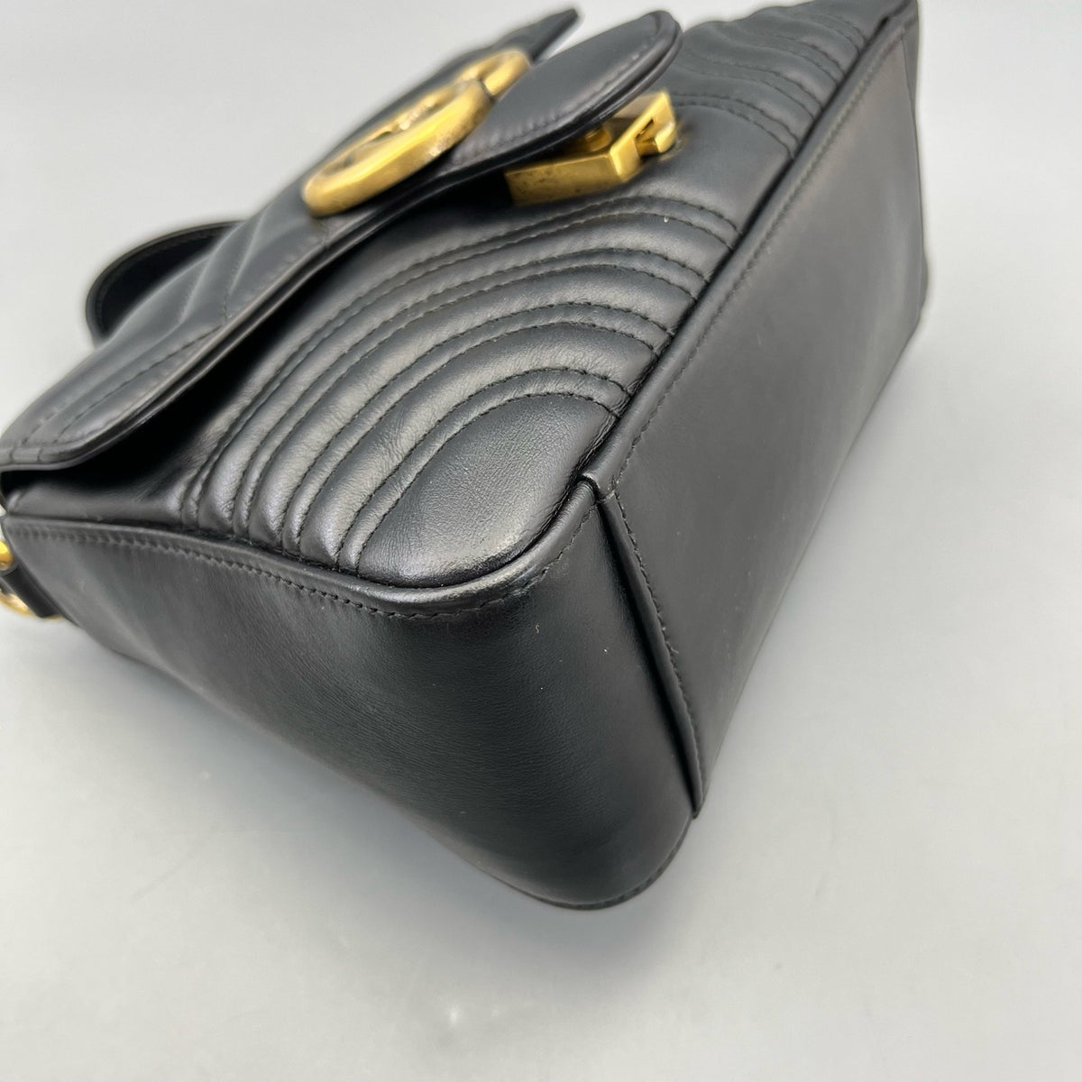 Gucci - Marmont Messenger Mini - Leather - Black - (mini)