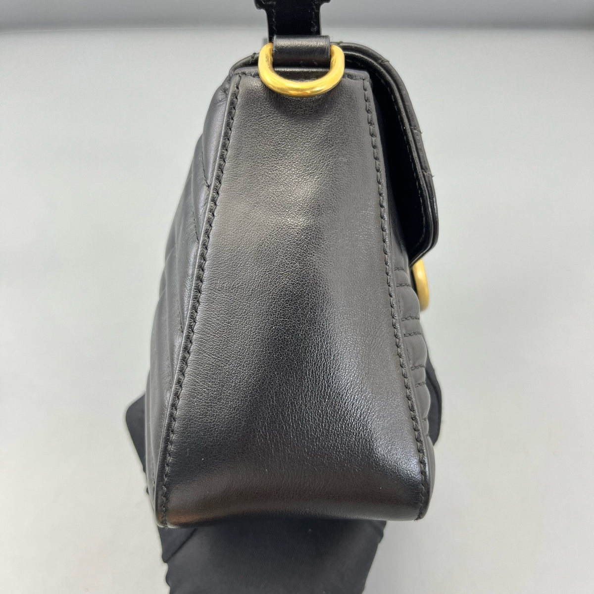 Gucci - Marmont Messenger Mini - Leather - Black - (mini)