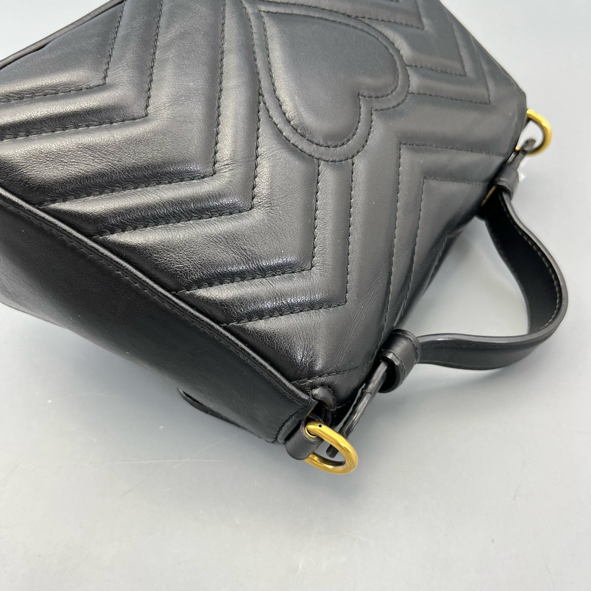 Gucci - Marmont Messenger Mini - Leather - Black - (mini)
