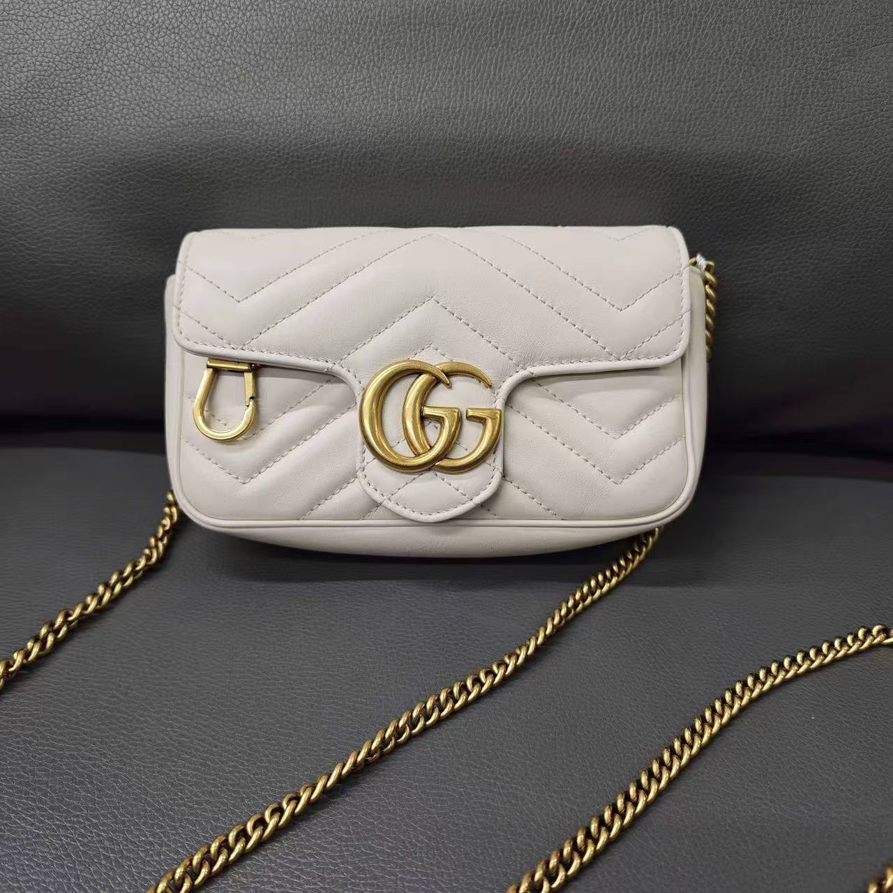 Gucci - Marmont Mini Bag - Leather - White - (mini)