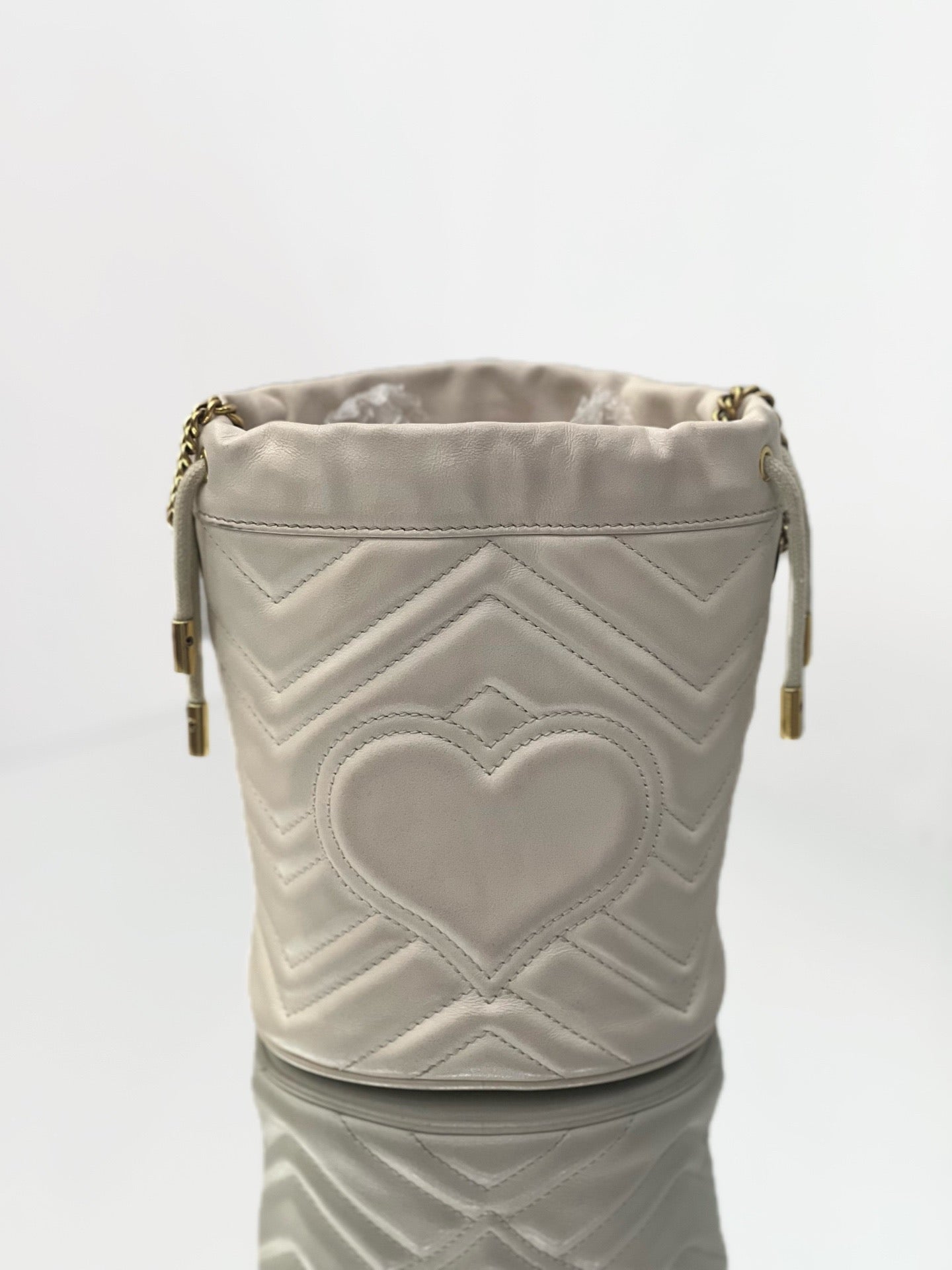 Gucci - Marmont Mini Bucket Bag - Leather - White - (mini)