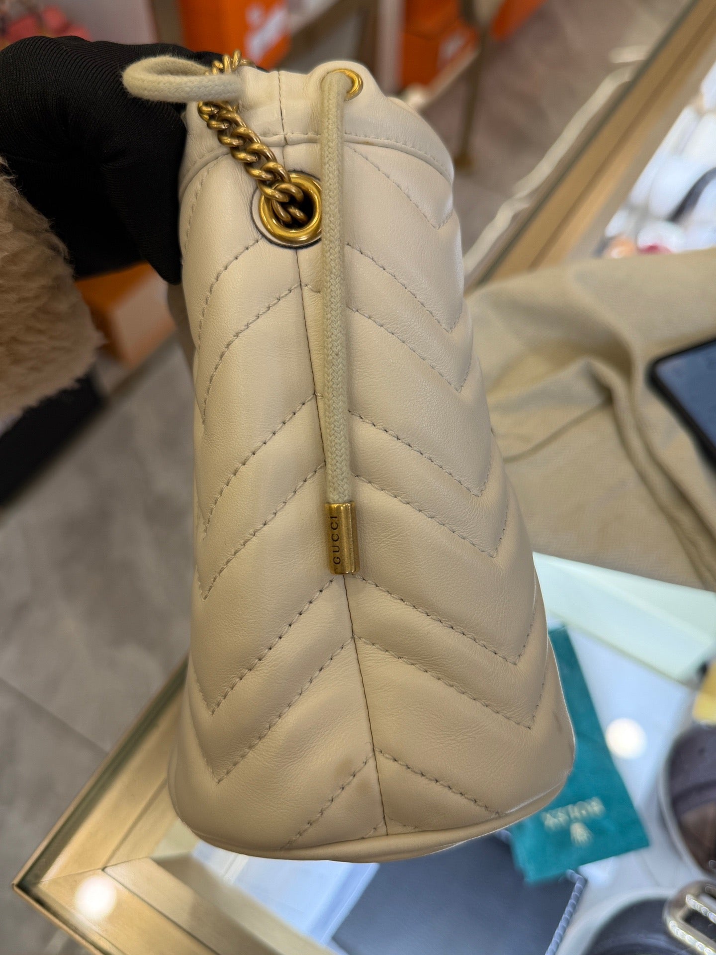 Gucci - Marmont Mini Bucket Bag - Leather - White - (mini)