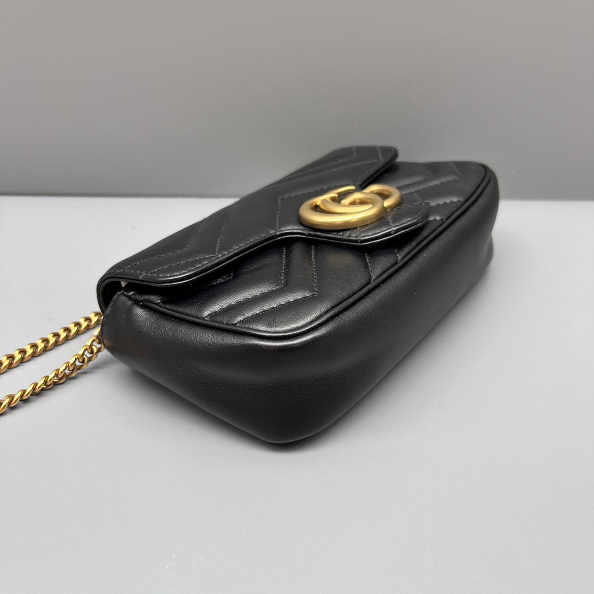 Gucci - Marmont Mini Chain Bag - Leather - Black - (mini)