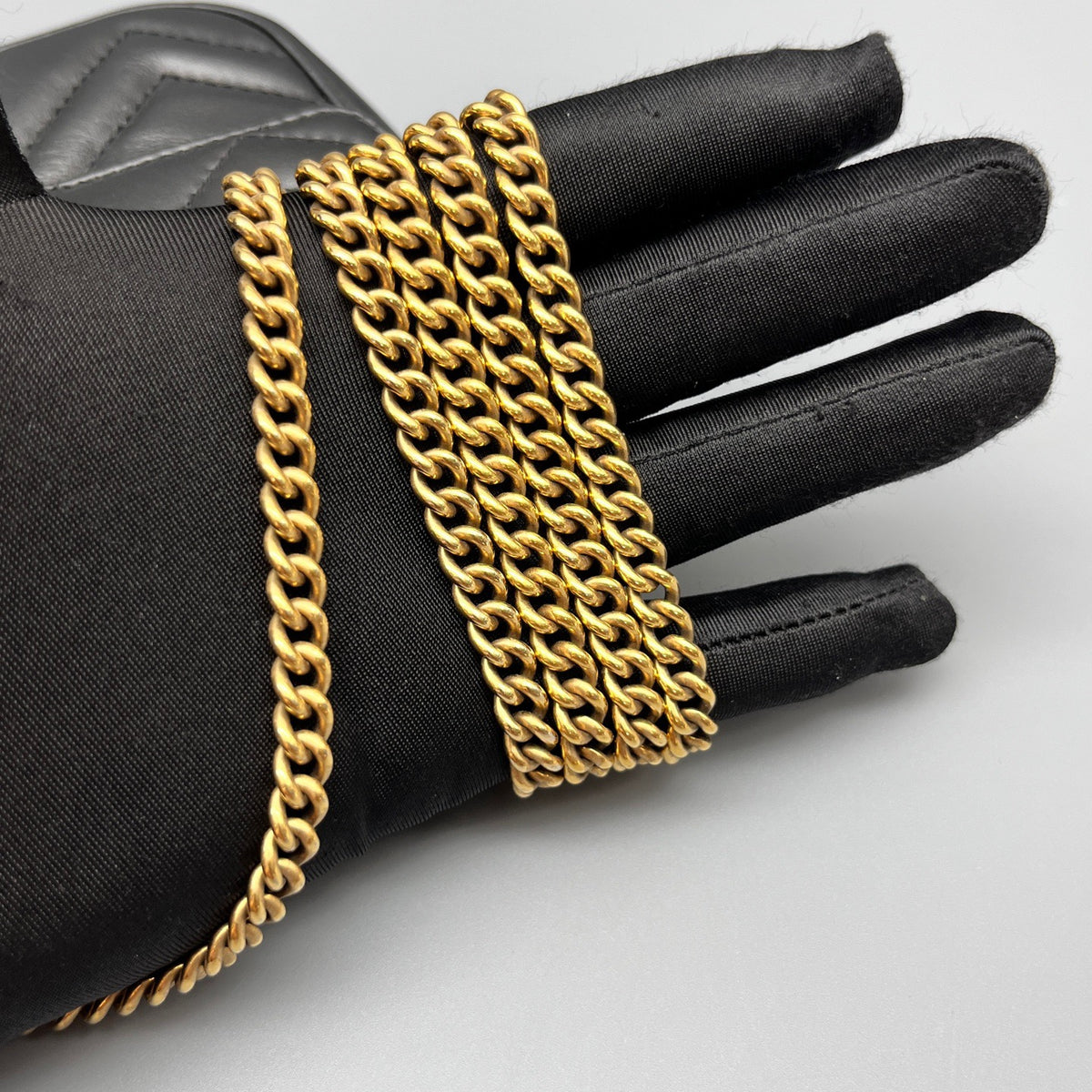 Gucci - Marmont Mini Chain Bag - Leather - Black - (mini)