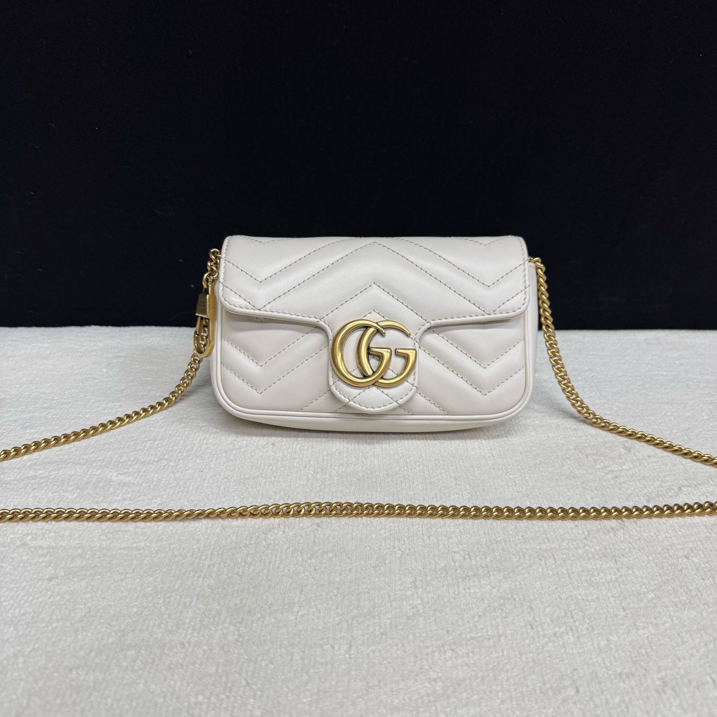 Gucci - Marmont Mini Chain Bag - Leather - White - (mini)