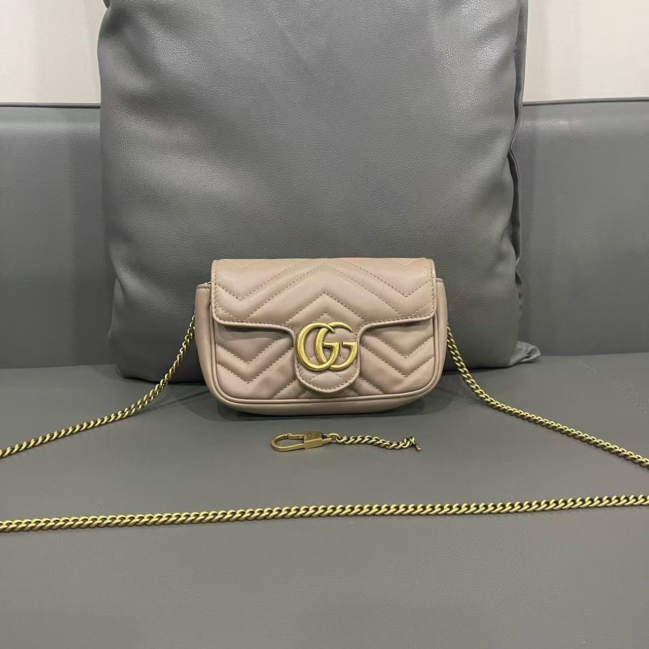 Gucci - Marmont Mini - Leather - Beige - (mini)