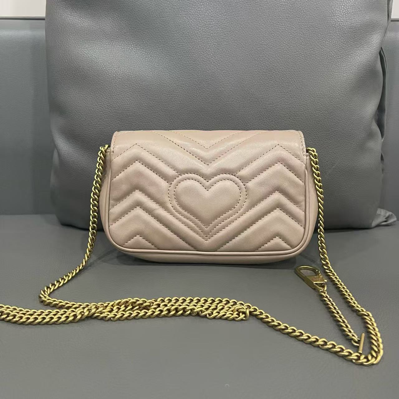 Gucci - Marmont Mini - Leather - Beige - (mini)