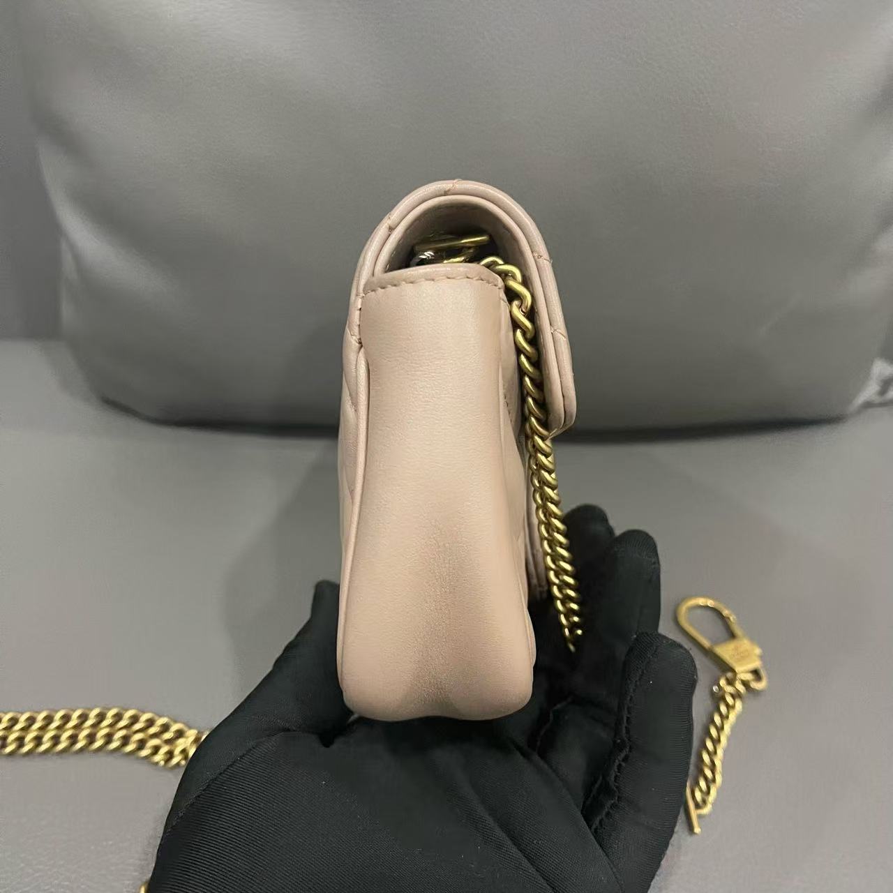Gucci - Marmont Mini - Leather - Beige - (mini)