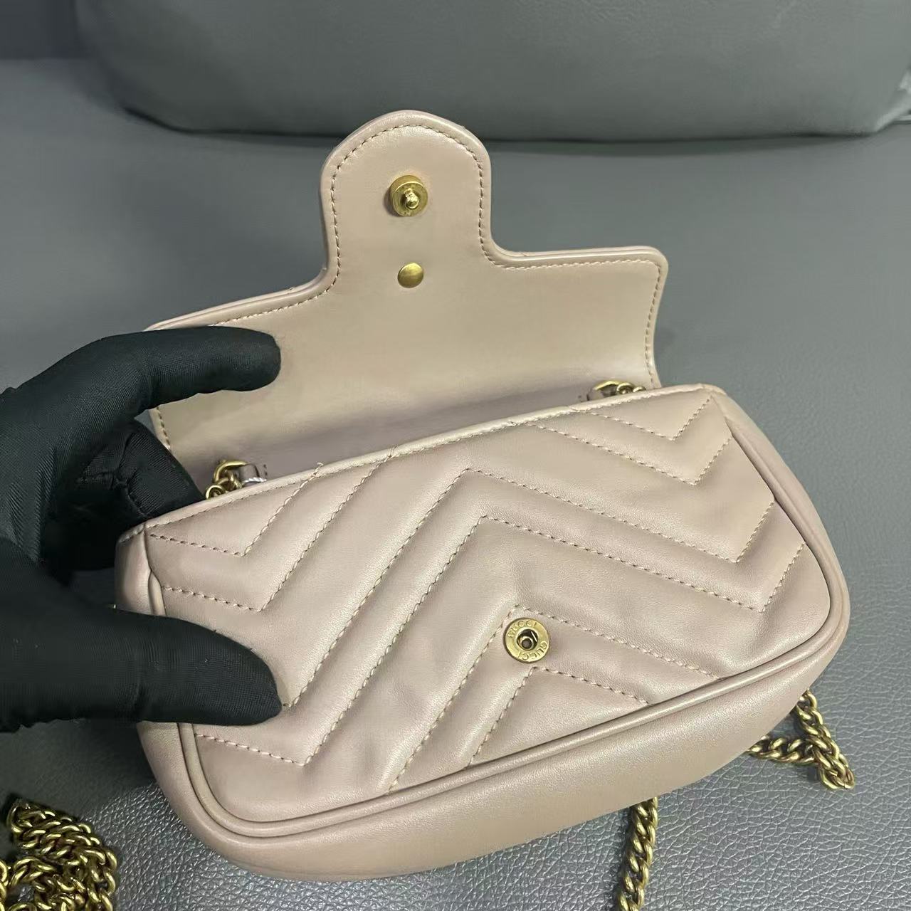 Gucci - Marmont Mini - Leather - Beige - (mini)