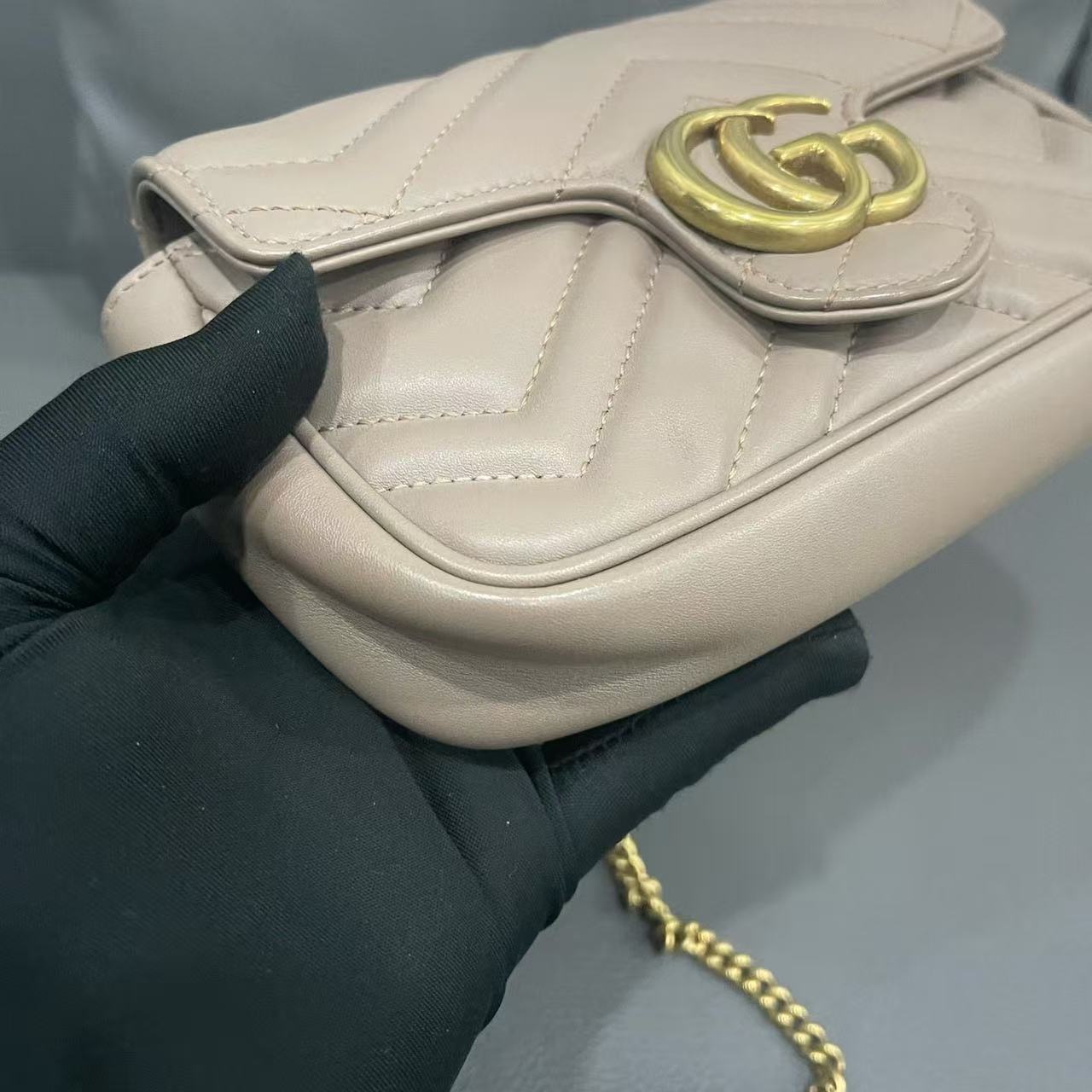 Gucci - Marmont Mini - Leather - Beige - (mini)