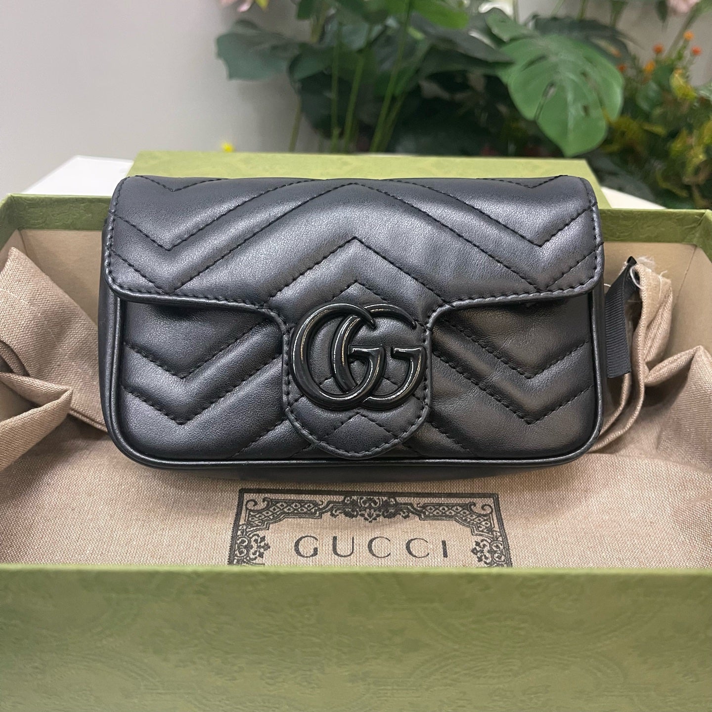 Gucci - Marmont Mini - Leather - Black - (mini)