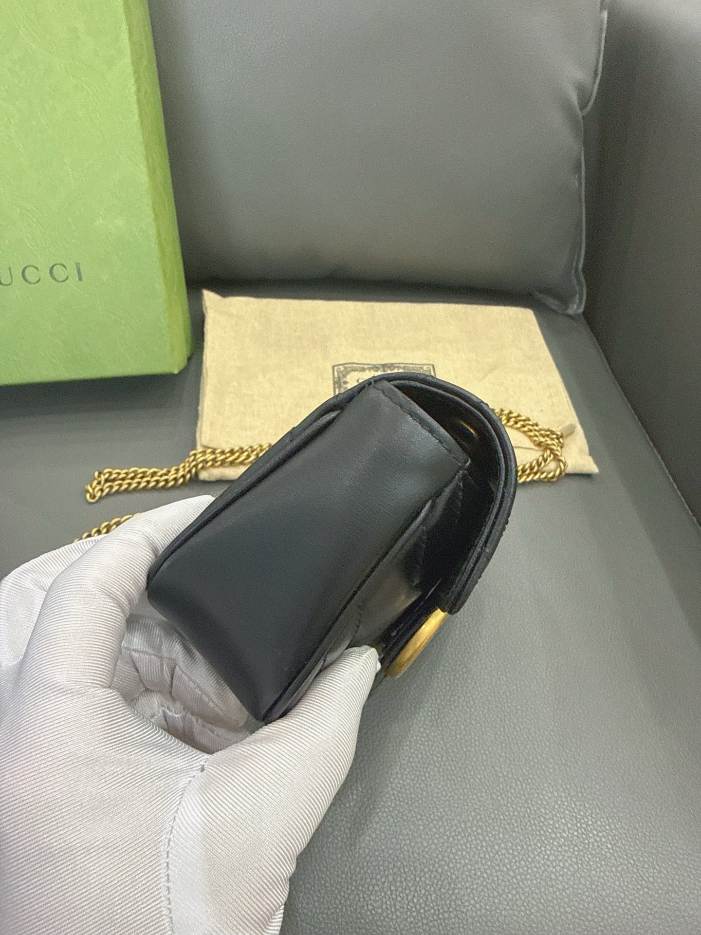 Gucci - Marmont Mini - Leather - Black - (mini)
