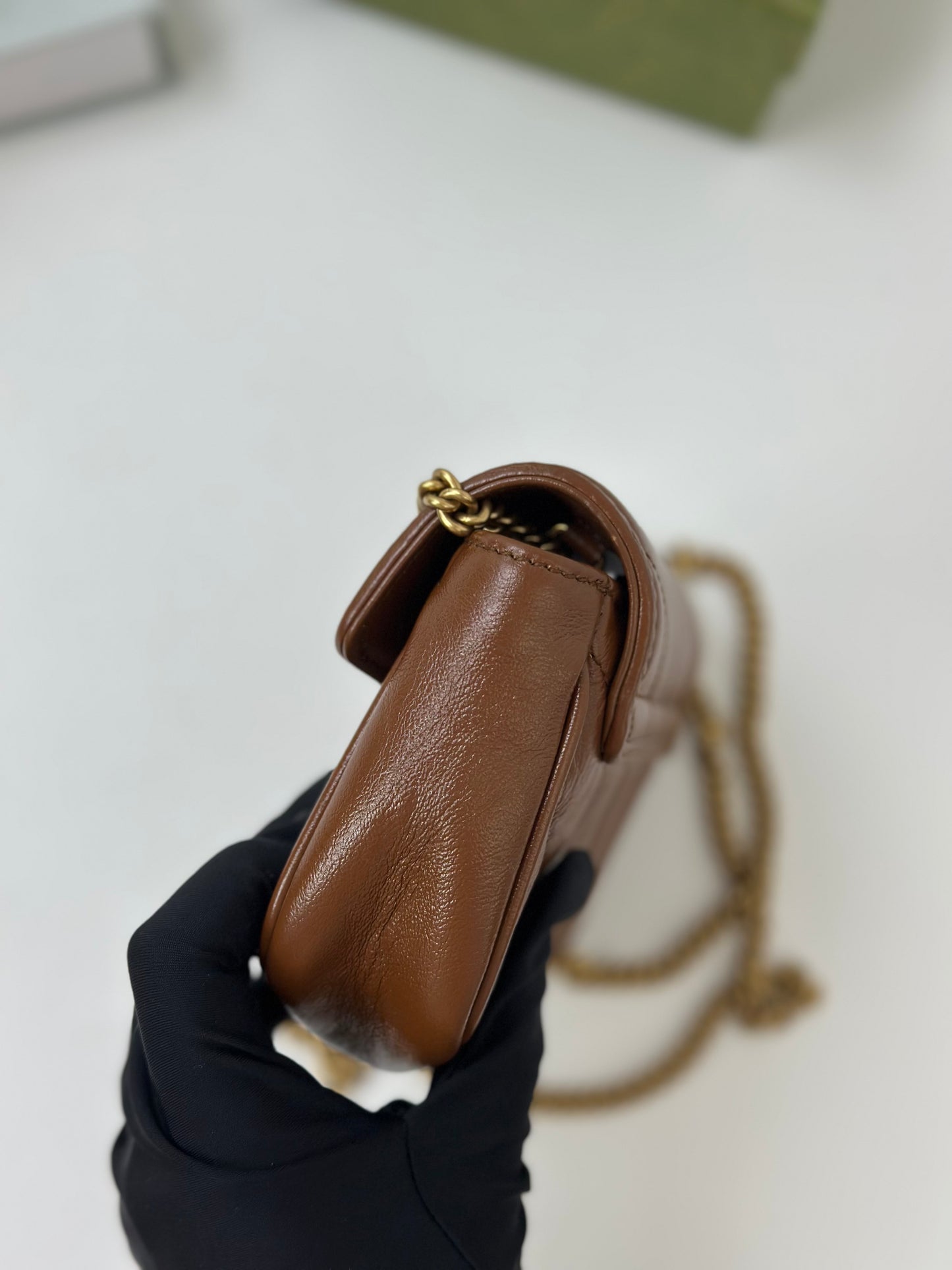 Gucci - Marmont Mini - Leather - Brown - (mini)