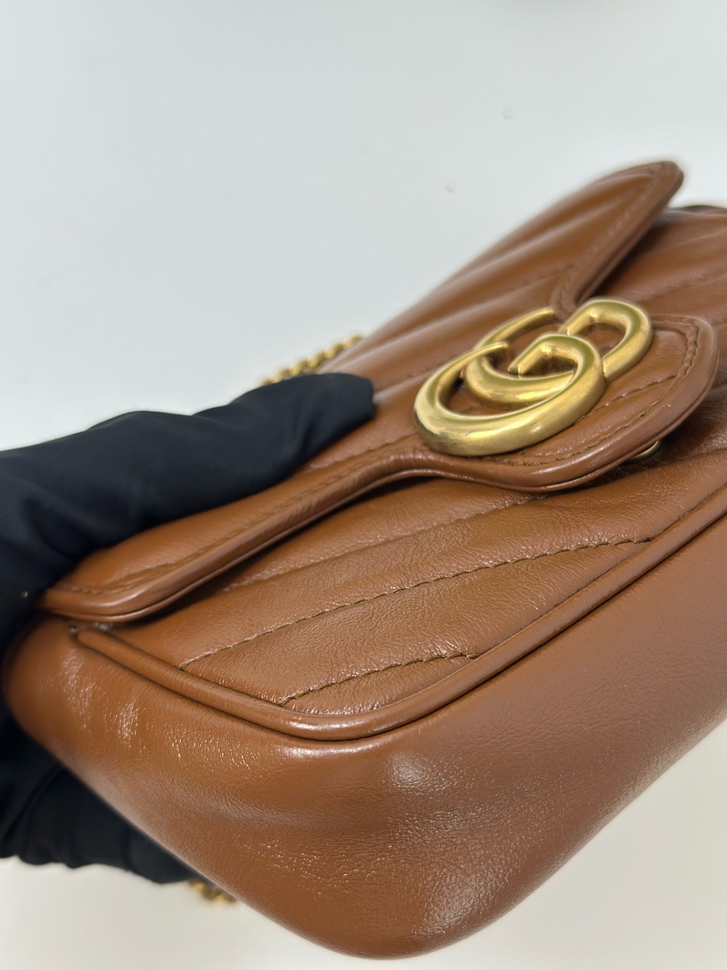 Gucci - Marmont Mini - Leather - Brown - (mini)