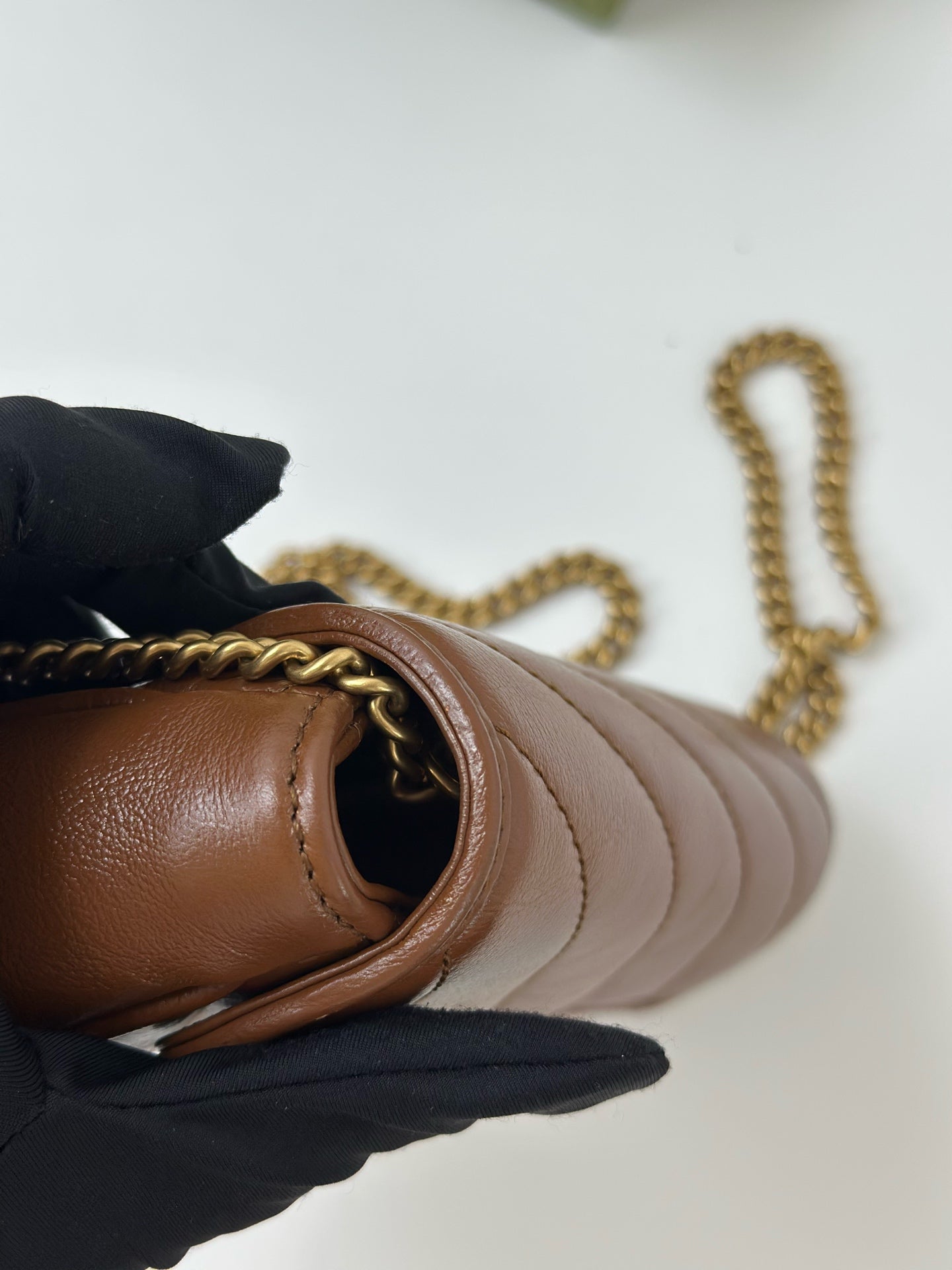 Gucci - Marmont Mini - Leather - Brown - (mini)