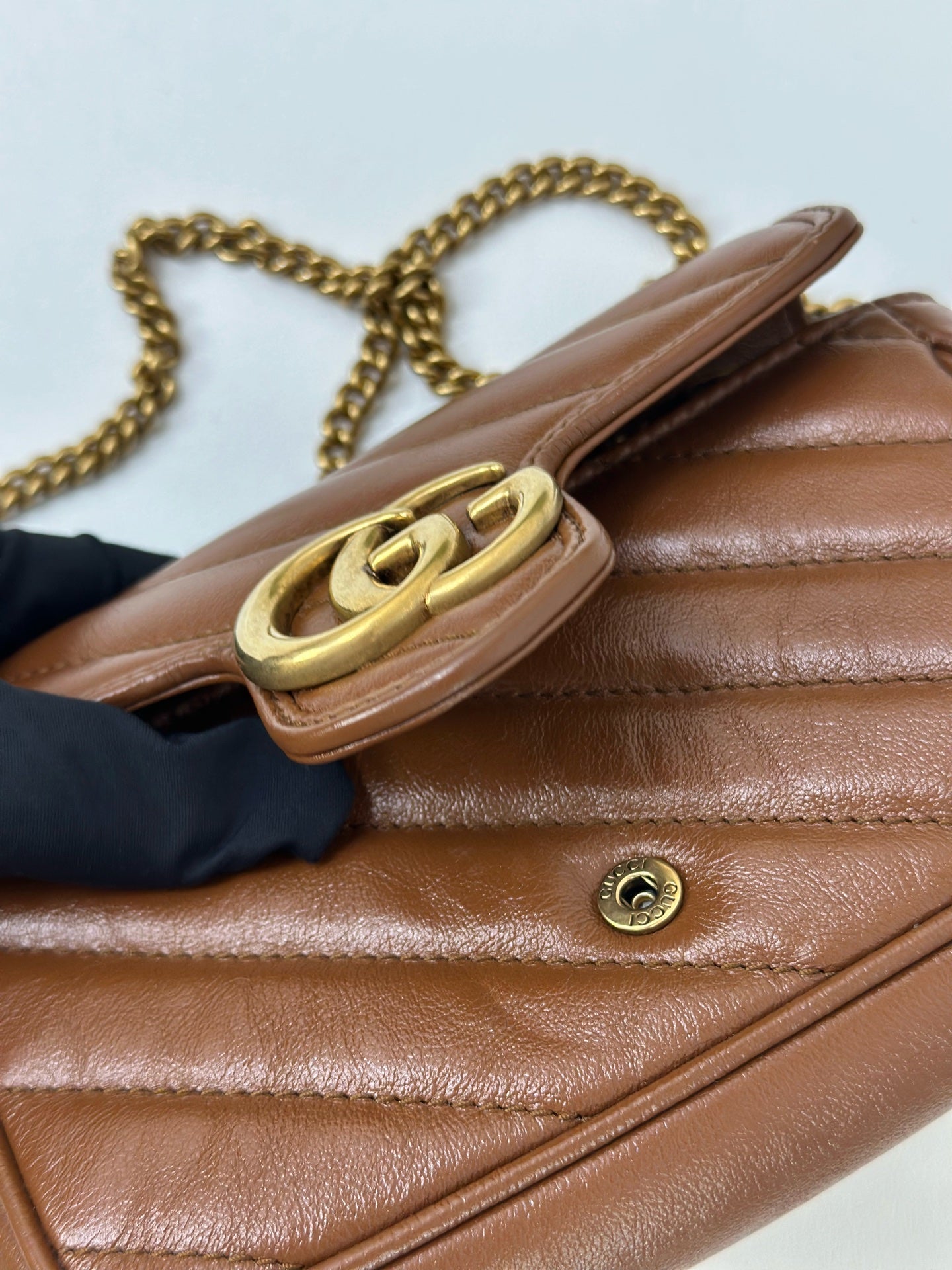 Gucci - Marmont Mini - Leather - Brown - (mini)