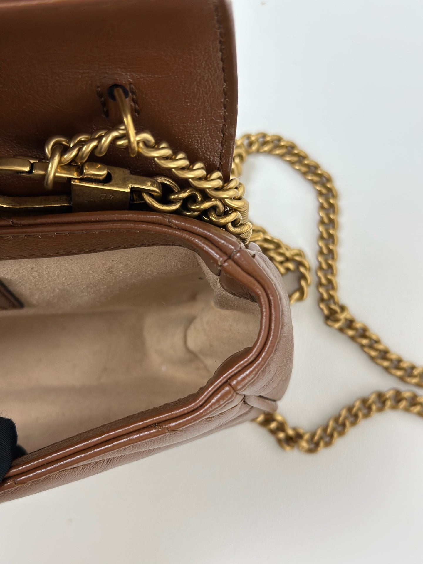 Gucci - Marmont Mini - Leather - Brown - (mini)