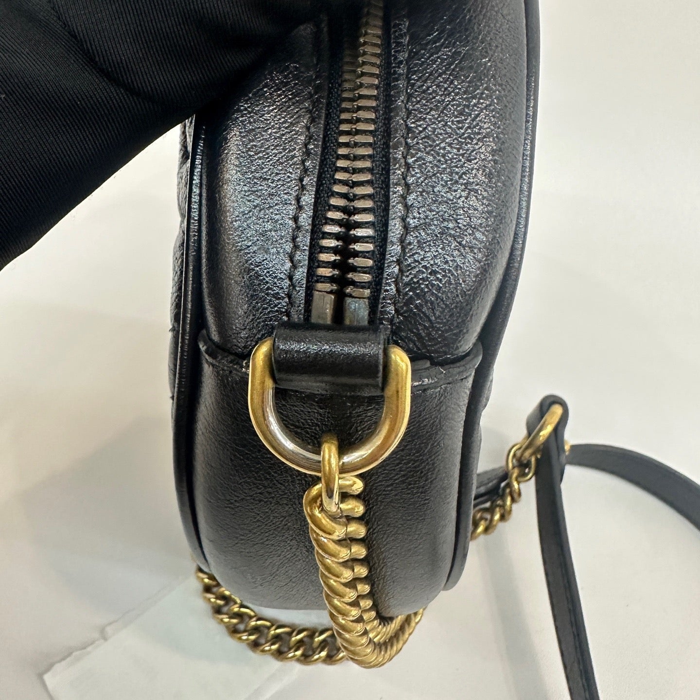 Gucci - Marmont Mini Round Shoulder Bag - Leather - Black - (mini)
