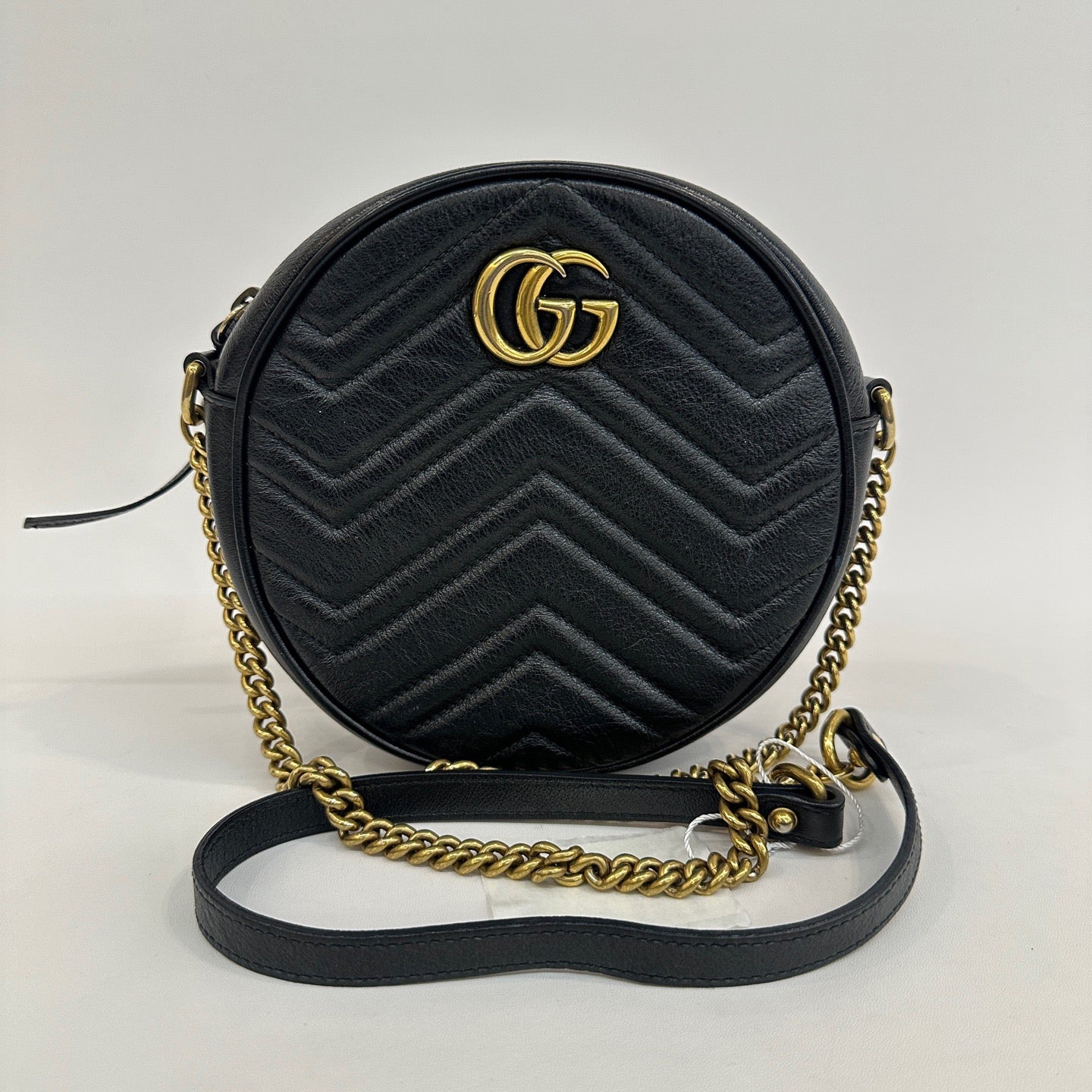 Gucci - Marmont Mini Round Shoulder Bag - Leather - Black - (mini)