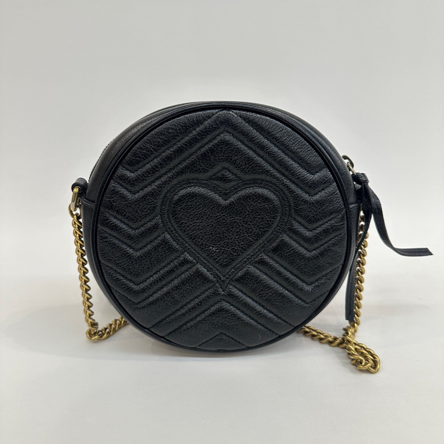 Gucci - Marmont Mini Round Shoulder Bag - Leather - Black - (mini)