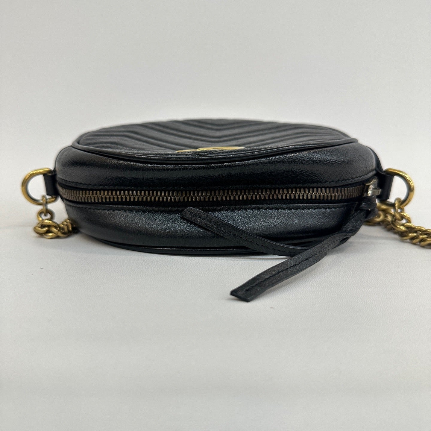 Gucci - Marmont Mini Round Shoulder Bag - Leather - Black - (mini)