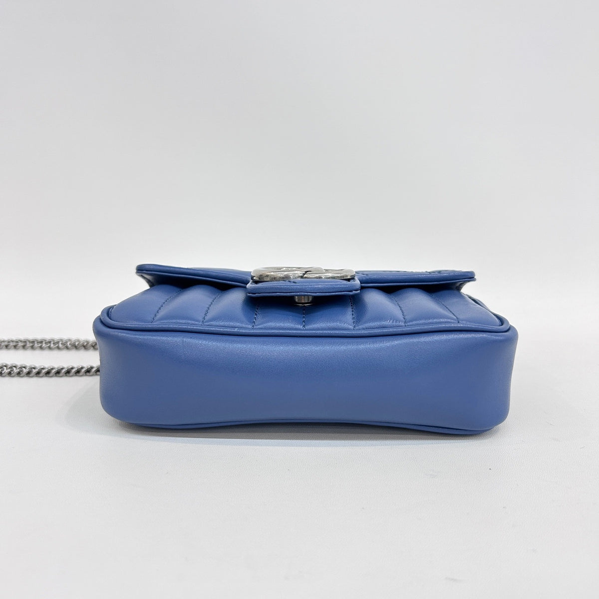 Gucci - Marmont Mini Shoulder Bag - Leather - Blue - (mini)