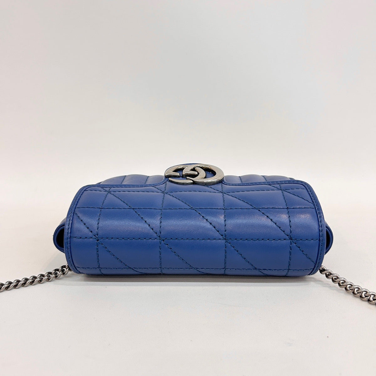 Gucci - Marmont Mini Shoulder Bag - Leather - Blue - (mini)