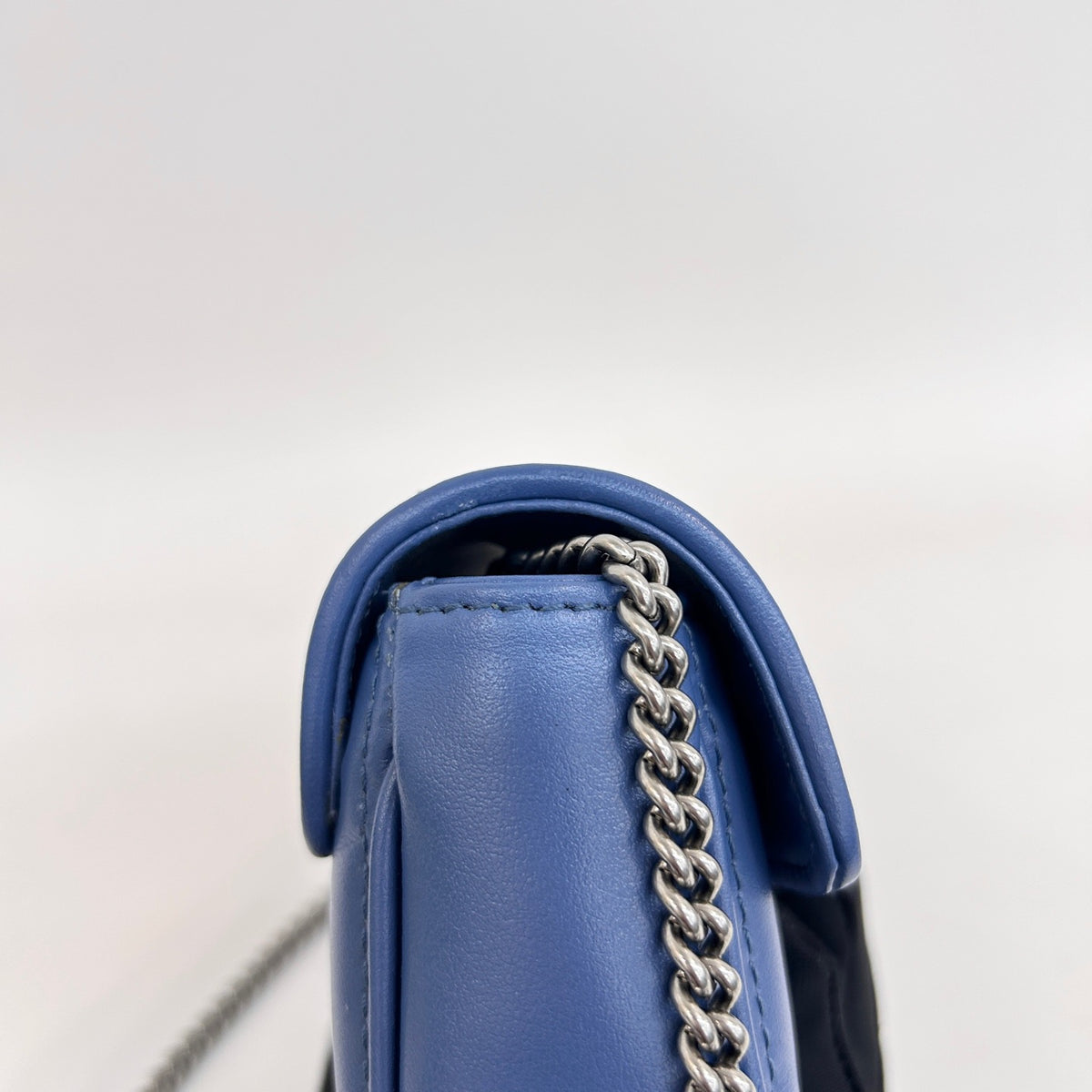 Gucci - Marmont Mini Shoulder Bag - Leather - Blue - (mini)