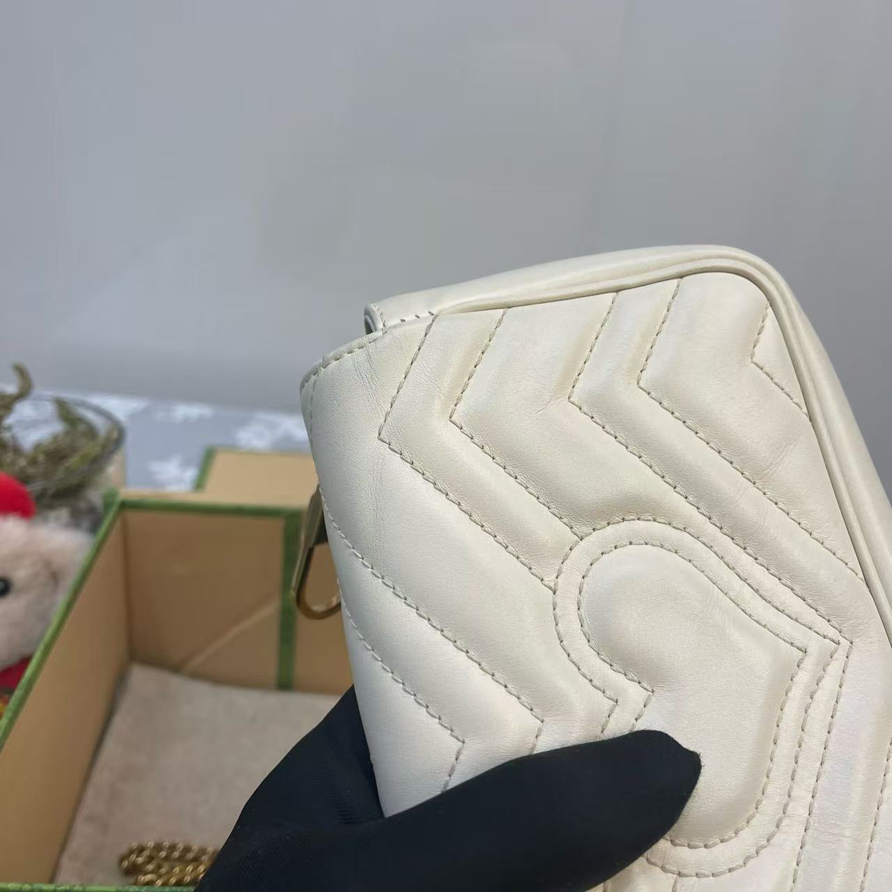 Gucci - Marmont Mini Shoulder Bag - Matelassé leather - White - (mini)